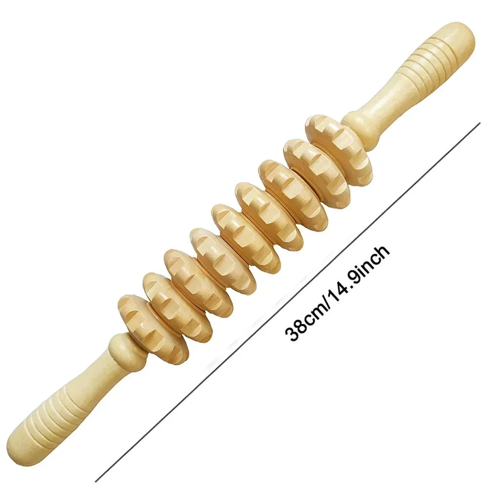 9-rolkowy masażer drewniany