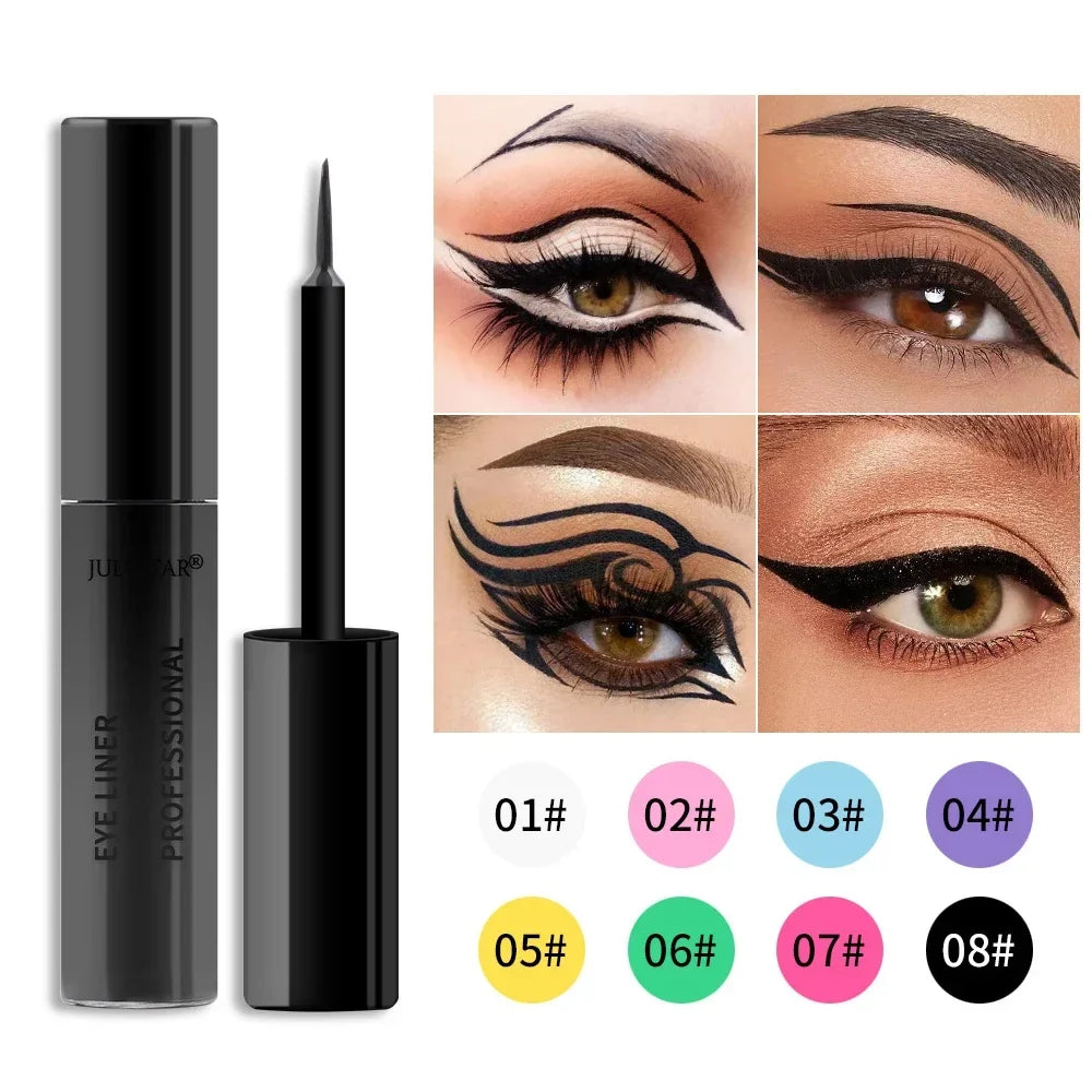 Wodoodporny eyeliner w płynie – 8 kolorów