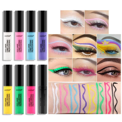 Wodoodporny eyeliner w płynie – 8 kolorów