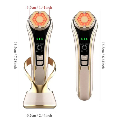 Masażer do twarzy HIFU, EMS, terapia LED